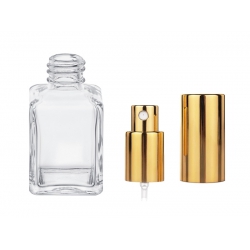 Butelka szklana perfumeryjna CLYDE 35 ML z atomizerem i nasadką 8131, butelki zakręcane